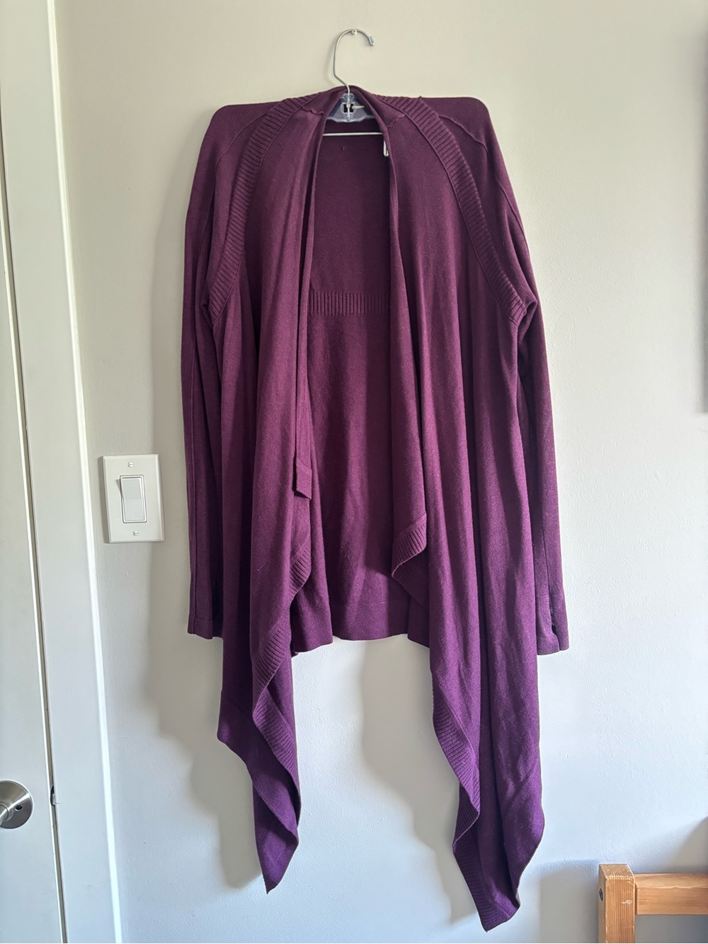 Lululemon plum colour fleece cardigan